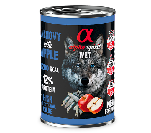 Alpha Spirit Paté de Boquerón con Manzana Roja para Perros 400gr