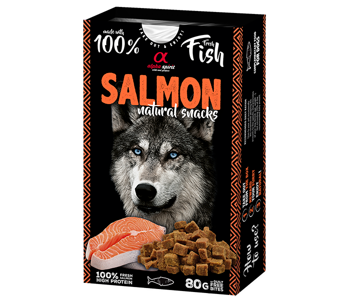Alpha Spirit Natural Snack para Perros - Salmón