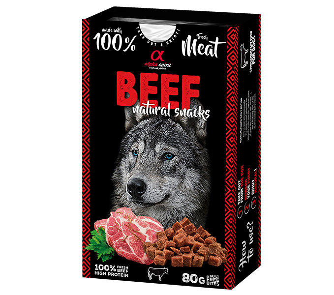 Alpha Spirit Natural Snack para Perros - Ternera